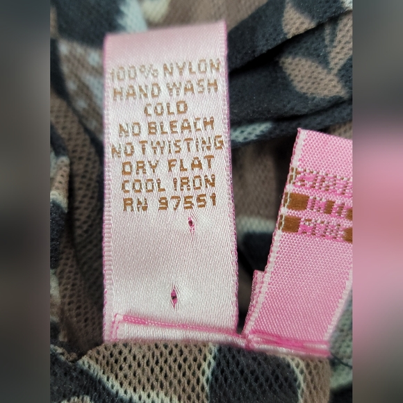 Anthropologie SWEET PEA by STACY FRATI Women's Brown, Cream,  Nylon Dress Size L - Picture 5 of 8